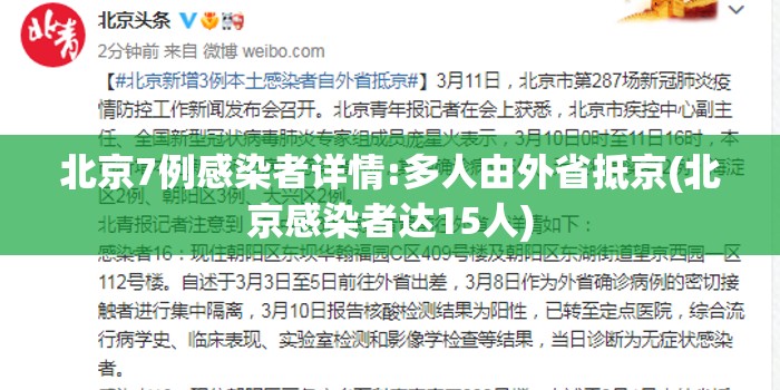 北京7例感染者详情:多人由外省抵京(北京感染者达15人) 北京7例感染者详情:多人由外省抵京(北京感染者达15人)