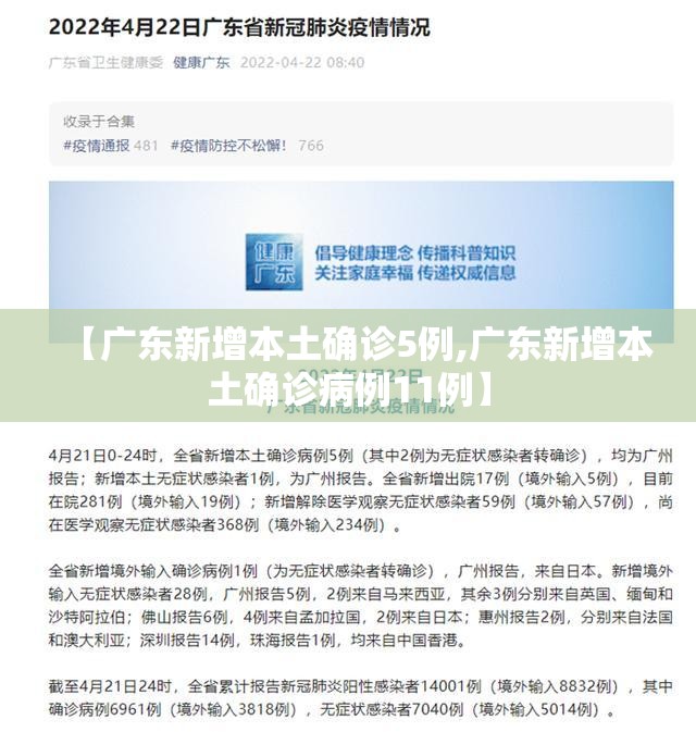 【广东新增本土确诊5例,广东新增本土确诊病例11例】 【广东新增本土确诊5例,广东新增本土确诊病例11例】