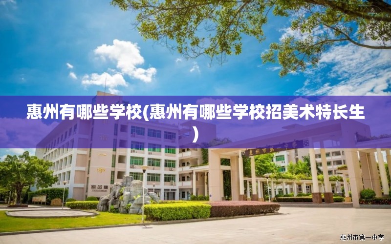 惠州有哪些学校(惠州有哪些学校招美术特长生) 惠州有哪些学校(惠州有哪些学校招美术特长生)