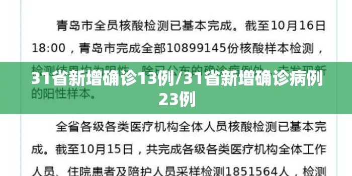 31省新增确诊13例/31省新增确诊病例23例 31省新增确诊13例/31省新增确诊病例23例