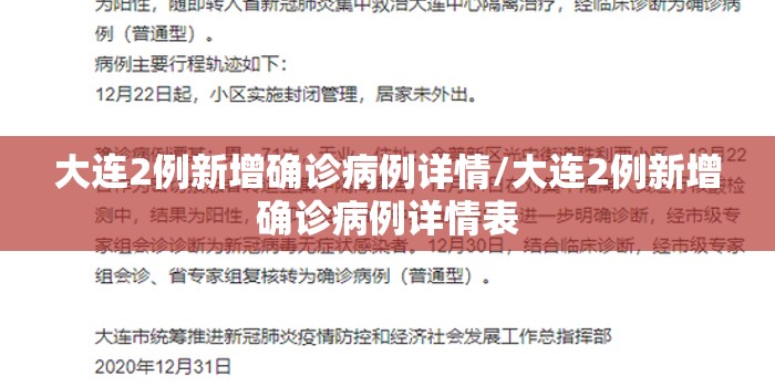 大连2例新增确诊病例详情/大连2例新增确诊病例详情表