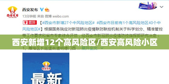 西安新增12个高风险区/西安高风险小区