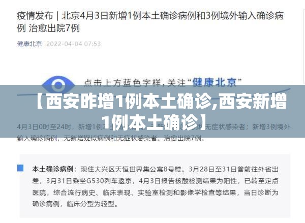 【西安昨增1例本土确诊,西安新增1例本土确诊】 【西安昨增1例本土确诊,西安新增1例本土确诊】