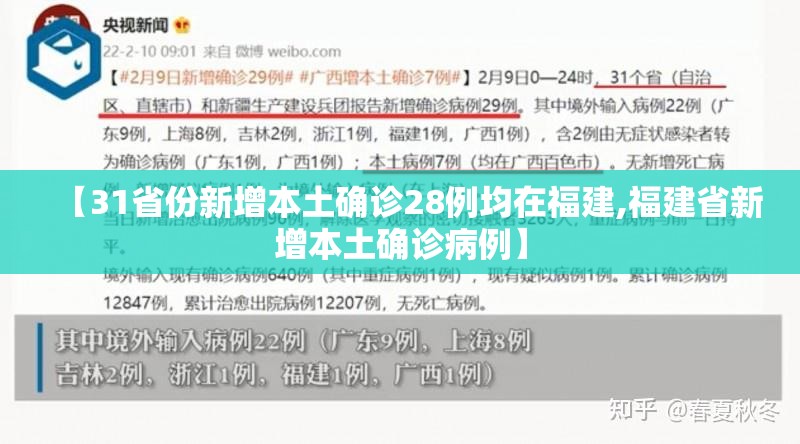 【31省份新增本土确诊28例均在福建,福建省新增本土确诊病例】