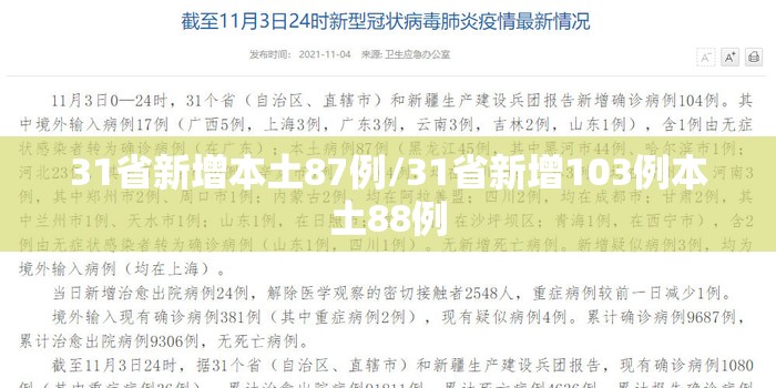 31省新增本土87例/31省新增103例本土88例
