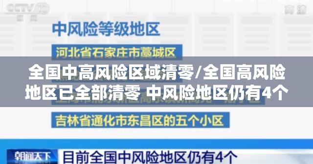 全国中高风险区域清零/全国高风险地区已全部清零 中风险地区仍有4个 全国中高风险区域清零/全国高风险地区已全部清零 中风险地区仍有4个