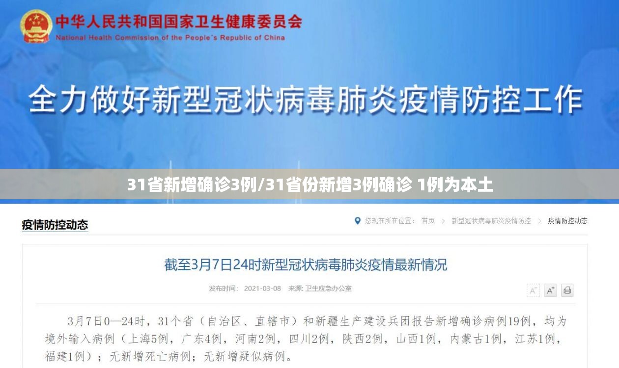 31省新增确诊3例/31省份新增3例确诊 1例为本土 31省新增确诊3例/31省份新增3例确诊 1例为本土