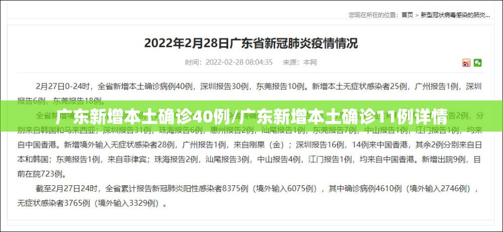 广东新增本土确诊40例/广东新增本土确诊11例详情 广东新增本土确诊40例/广东新增本土确诊11例详情