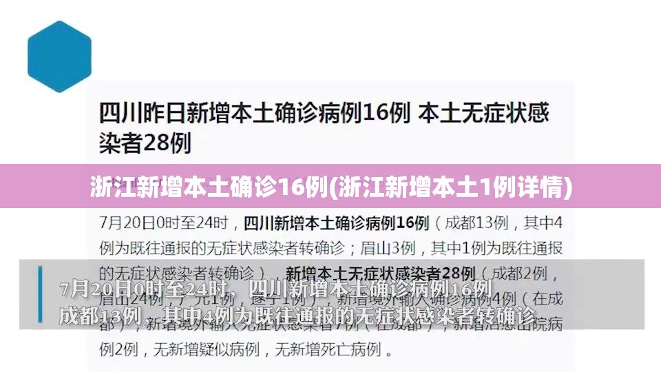 浙江新增本土确诊16例(浙江新增本土1例详情)