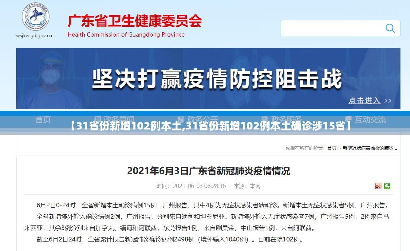 【31省份新增102例本土,31省份新增102例本土确诊涉15省】 【31省份新增102例本土,31省份新增102例本土确诊涉15省】