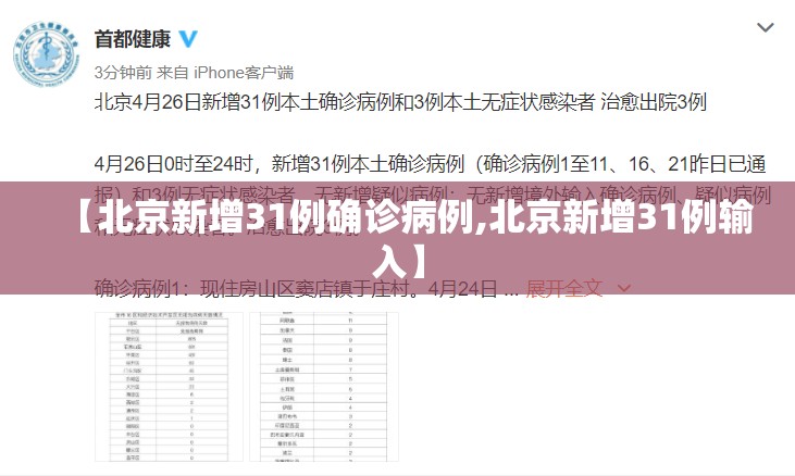 【北京新增31例确诊病例,北京新增31例输入】 【北京新增31例确诊病例,北京新增31例输入】