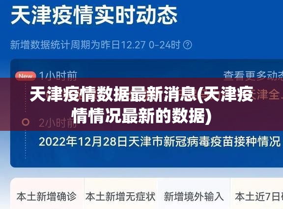 天津疫情数据最新消息(天津疫情情况最新的数据) 天津疫情数据最新消息(天津疫情情况最新的数据)