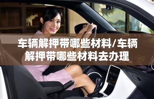 车辆解押带哪些材料/车辆解押带哪些材料去办理