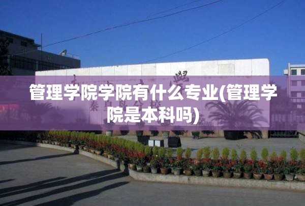 管理学院学院有什么专业(管理学院是本科吗) 管理学院学院有什么专业(管理学院是本科吗)