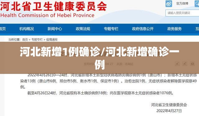 河北新增1例确诊/河北新增确诊一例 河北新增1例确诊/河北新增确诊一例
