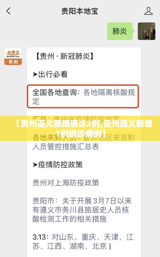 【贵州遵义新增确诊2例,贵州遵义新增1例确诊病例】 【贵州遵义新增确诊2例,贵州遵义新增1例确诊病例】