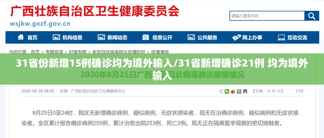 31省份新增15例确诊均为境外输入/31省新增确诊21例 均为境外输入 31省份新增15例确诊均为境外输入/31省新增确诊21例 均为境外输入