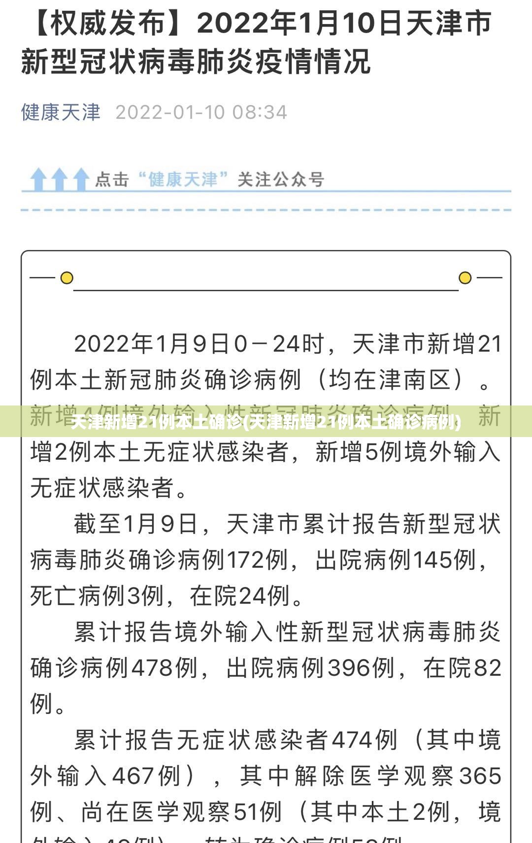 天津新增21例本土确诊(天津新增21例本土确诊病例)