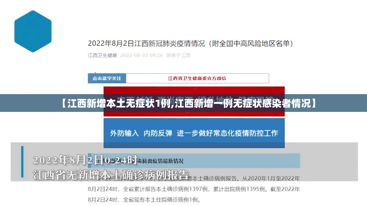 【江西新增本土无症状1例,江西新增一例无症状感染者情况】 【江西新增本土无症状1例,江西新增一例无症状感染者情况】