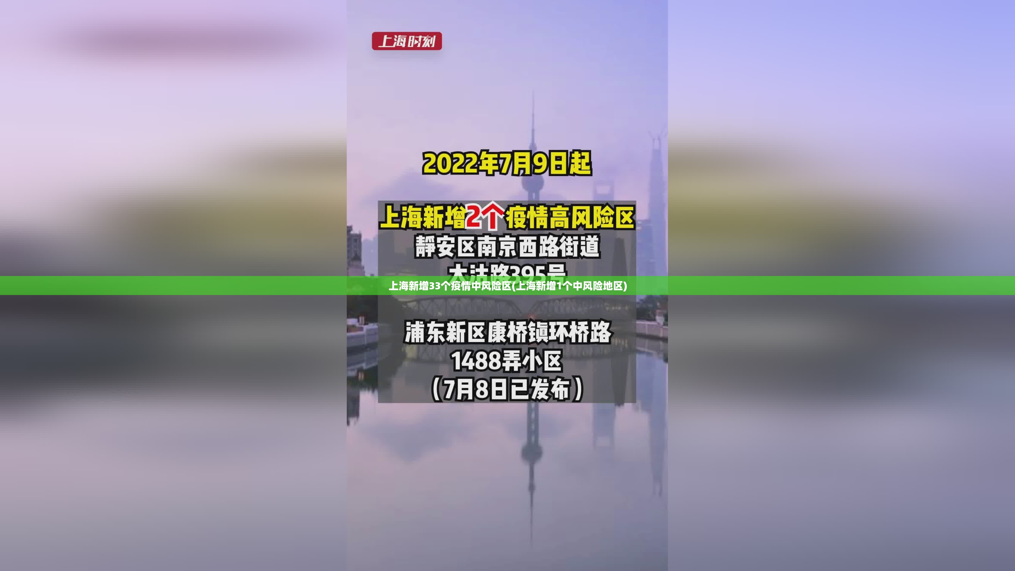 上海新增33个疫情中风险区(上海新增1个中风险地区) 上海新增33个疫情中风险区(上海新增1个中风险地区)
