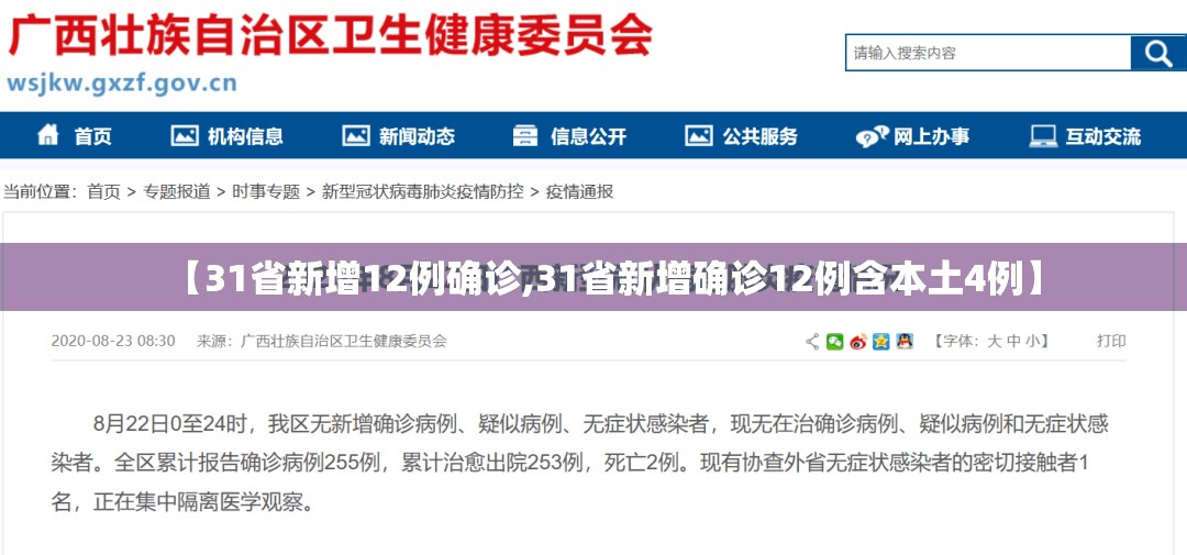 【31省新增12例确诊,31省新增确诊12例含本土4例】 【31省新增12例确诊,31省新增确诊12例含本土4例】