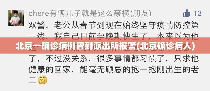 北京一确诊病例曾到派出所报警(北京确诊病人) 北京一确诊病例曾到派出所报警(北京确诊病人)