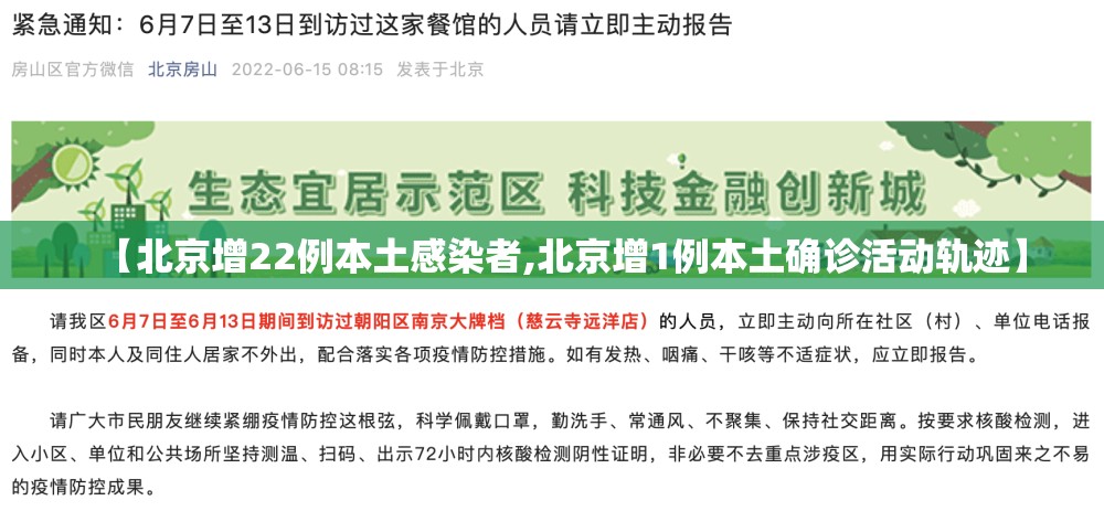 【北京增22例本土感染者,北京增1例本土确诊活动轨迹】 【北京增22例本土感染者,北京增1例本土确诊活动轨迹】