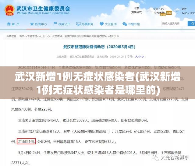 武汉新增1例无症状感染者(武汉新增1例无症状感染者是哪里的) 武汉新增1例无症状感染者(武汉新增1例无症状感染者是哪里的)