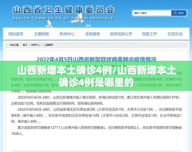 山西新增本土确诊4例/山西新增本土确诊4例是哪里的 山西新增本土确诊4例/山西新增本土确诊4例是哪里的