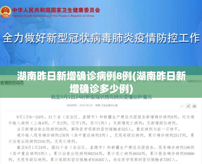 湖南昨日新增确诊病例8例(湖南昨日新增确诊多少例)