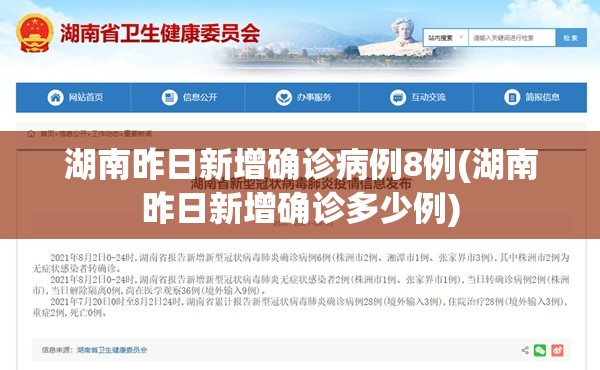 湖南昨日新增确诊病例8例(湖南昨日新增确诊多少例)