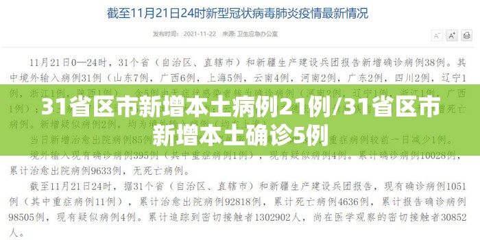 31省区市新增本土病例21例/31省区市新增本土确诊5例