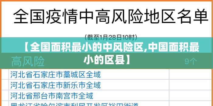 【全国面积最小的中风险区,中国面积最小的区县】 【全国面积最小的中风险区,中国面积最小的区县】
