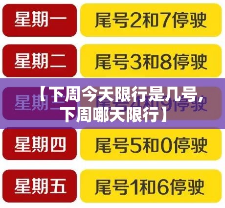 【下周今天限行是几号,下周哪天限行】 【下周今天限行是几号,下周哪天限行】