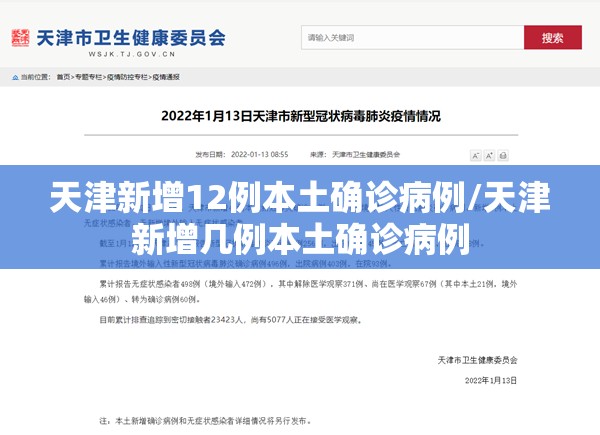 天津新增12例本土确诊病例/天津新增几例本土确诊病例