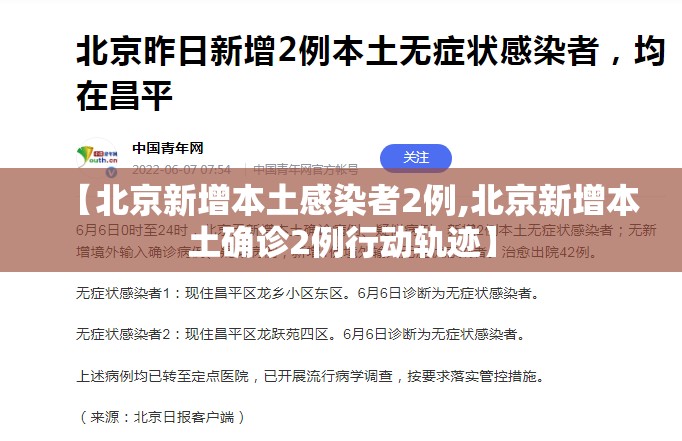 【北京新增本土感染者2例,北京新增本土确诊2例行动轨迹】