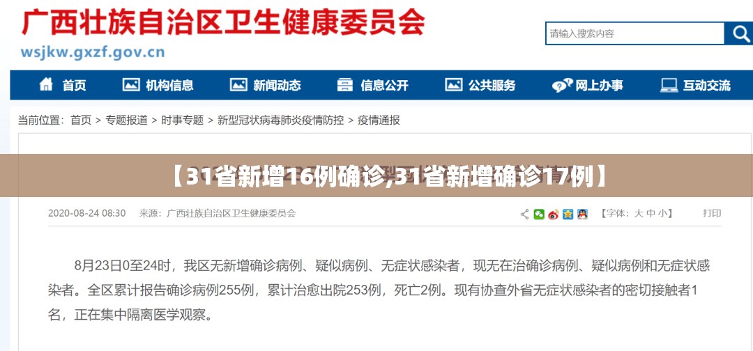【31省新增16例确诊,31省新增确诊17例】 【31省新增16例确诊,31省新增确诊17例】