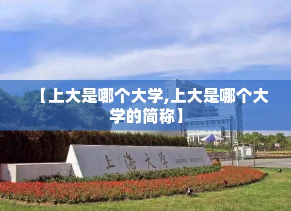 【上大是哪个大学,上大是哪个大学的简称】