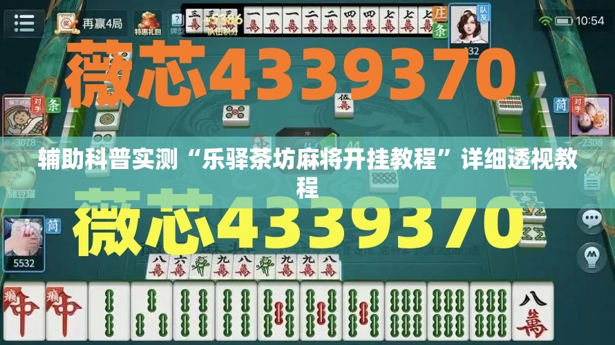 辅助科普实测“乐驿茶坊麻将开挂教程”详细透视教程