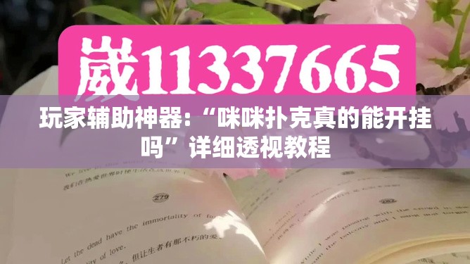 玩家辅助神器:“咪咪扑克真的能开挂吗	”详细透视教程