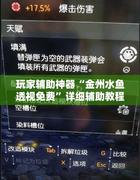 玩家辅助神器“金州水鱼透视免费”详细辅助教程分享