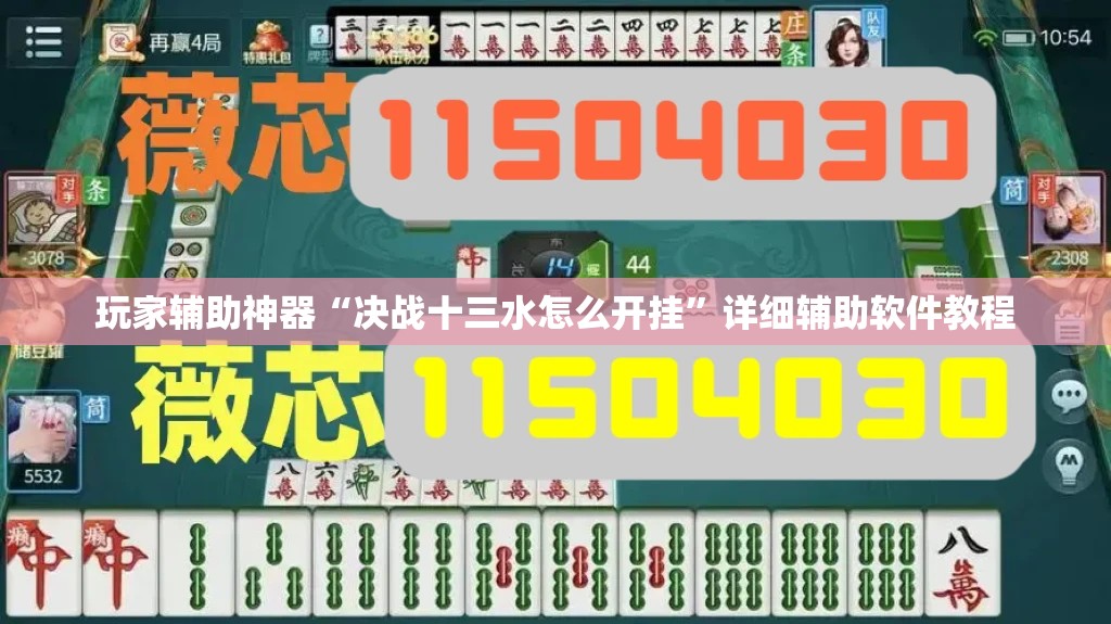 玩家辅助神器“决战十三水怎么开挂”详细辅助软件教程