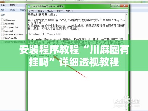 安装程序教程“川麻圈有挂吗”详细透视教程