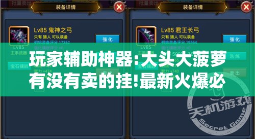 玩家辅助神器:大头大菠萝有没有卖的挂!最新火爆必备系统 玩家辅助神器:大头大菠萝有没有卖的挂!最新火爆必备系统