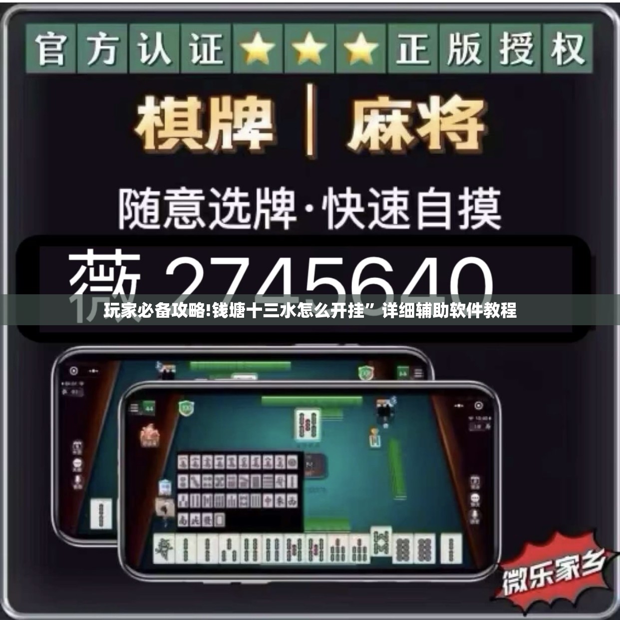 玩家必备攻略!钱塘十三水怎么开挂	”详细辅助软件教程