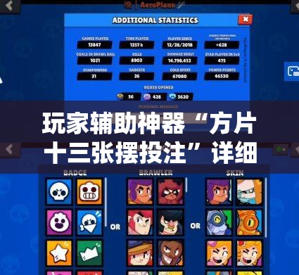 玩家辅助神器“方片十三张摆投注”详细分享装挂步骤