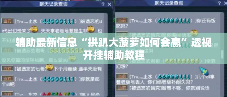辅助最新信息“拱趴大菠萝如何会赢”透视开挂辅助教程