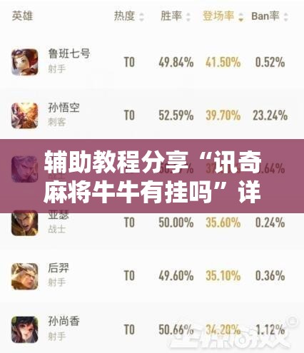 辅助教程分享“讯奇麻将牛牛有挂吗”详细分享装挂步骤