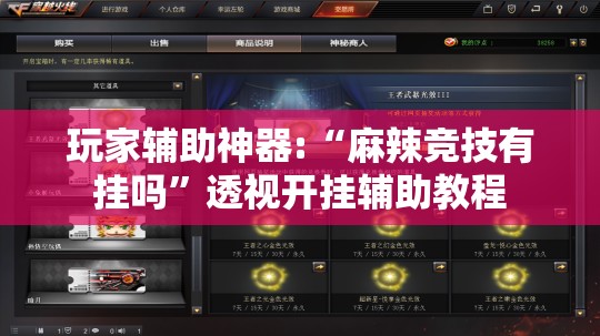 玩家辅助神器:“麻辣竞技有挂吗”透视开挂辅助教程