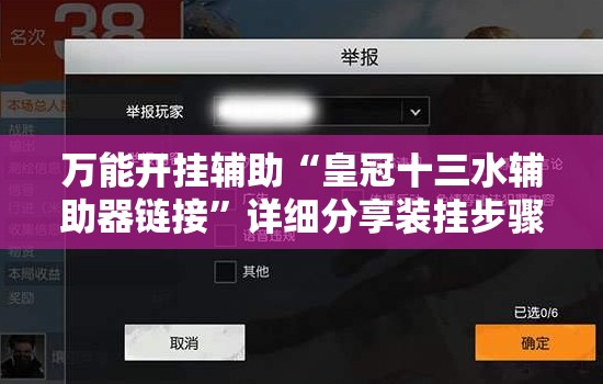 万能开挂辅助“皇冠十三水辅助器链接”详细分享装挂步骤